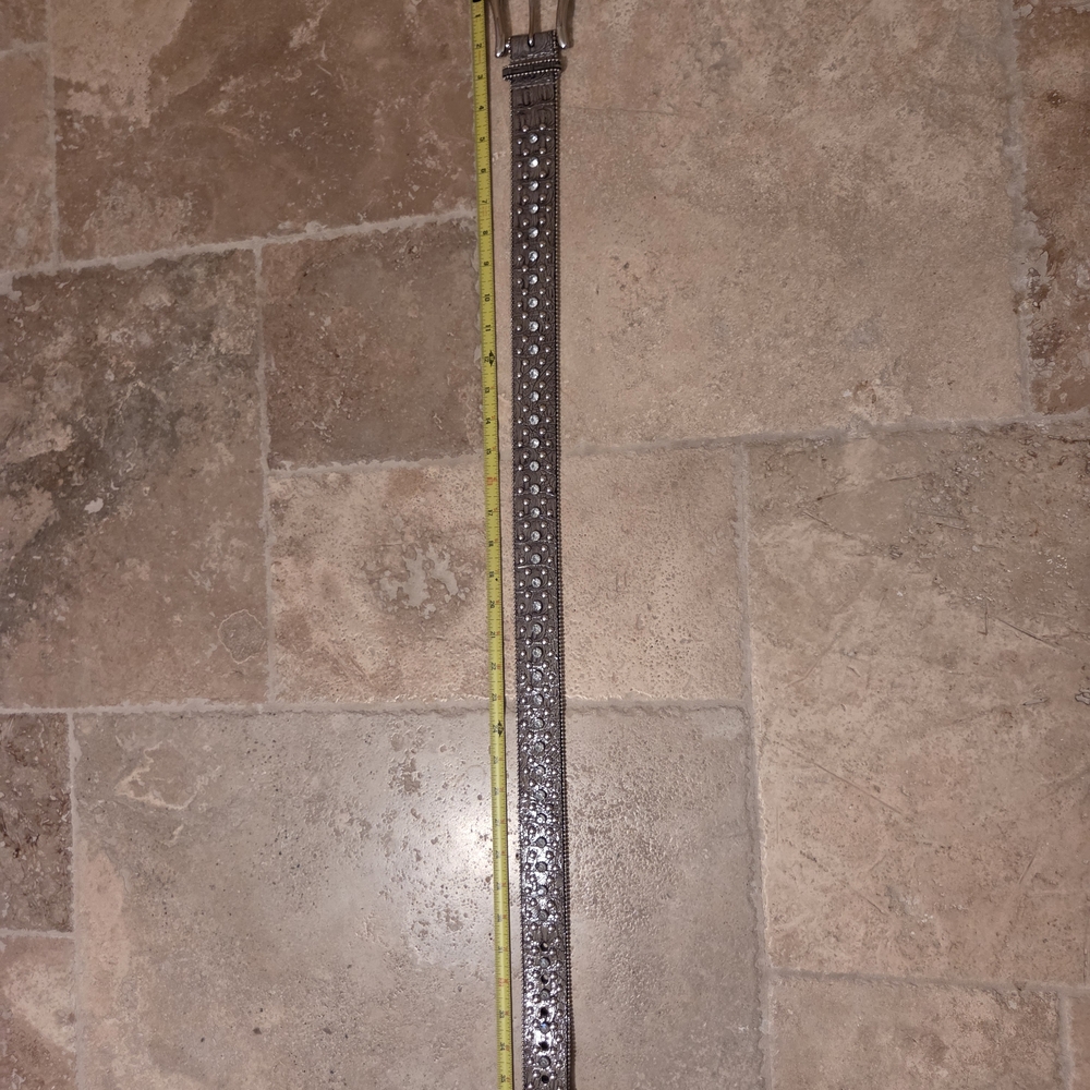 Guess Gray Rhinestone Embellished Belt - Picture 14 of 14